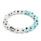 Bracelet mauvais œil en verre Firefly | Argent sterling 925 | Blanc